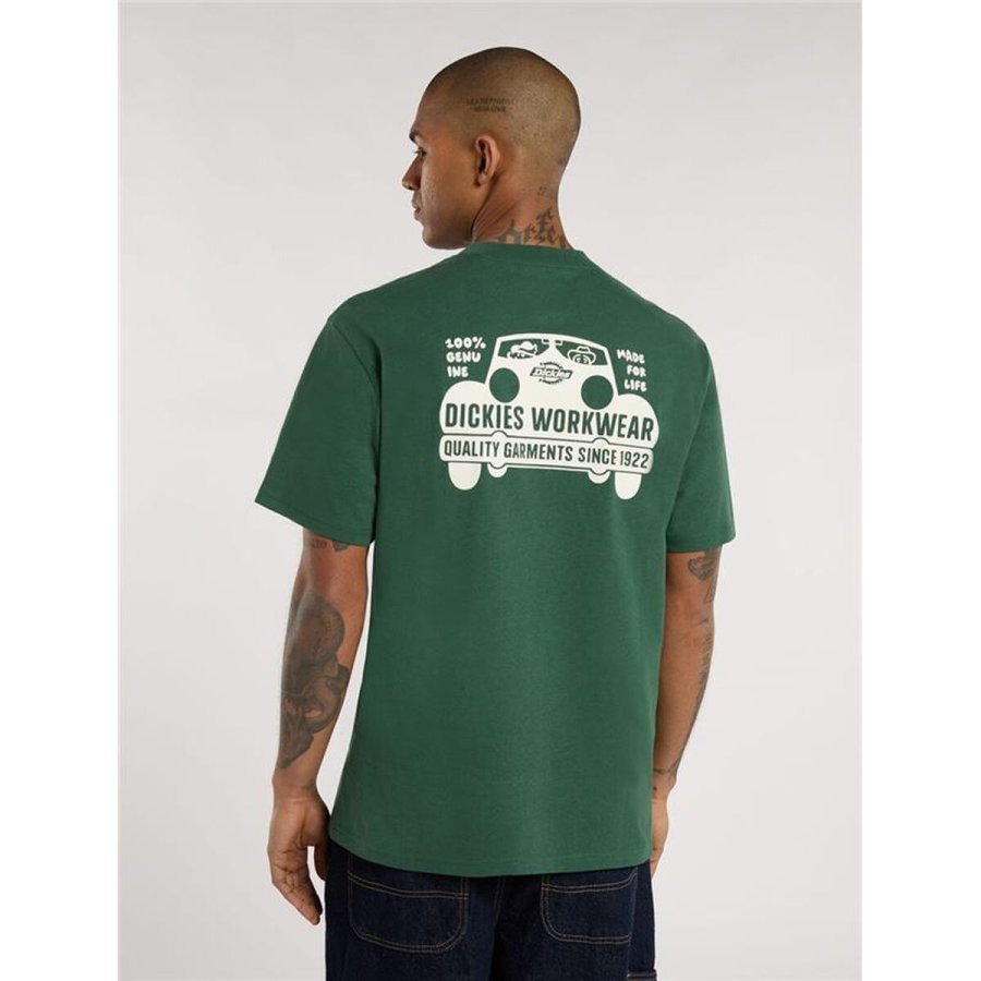 Kort�rmet T-shirt til M�nd Dickies Gordonsville Ss Gr�n #4