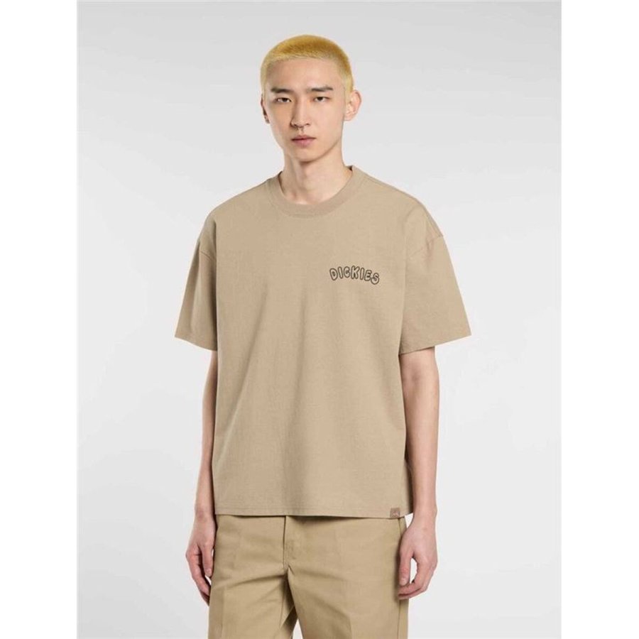 Kort�rmet T-shirt til M�nd Dickies Decartuville Ss Beige #4