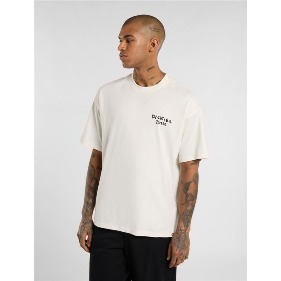 Kort�rmet T-shirt til M�nd Dickies Sneedville Ss Beige #3