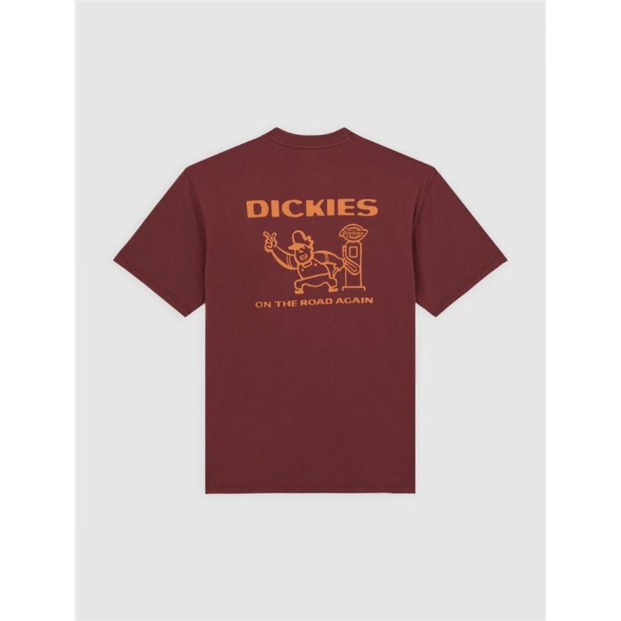 Kort�rmet T-shirt til M�nd Dickies Burns Brun #2