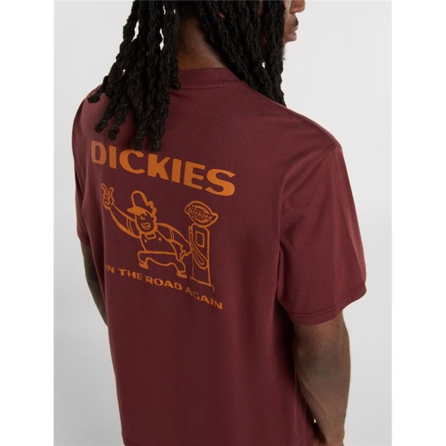 Kort�rmet T-shirt til M�nd Dickies Burns Brun #6