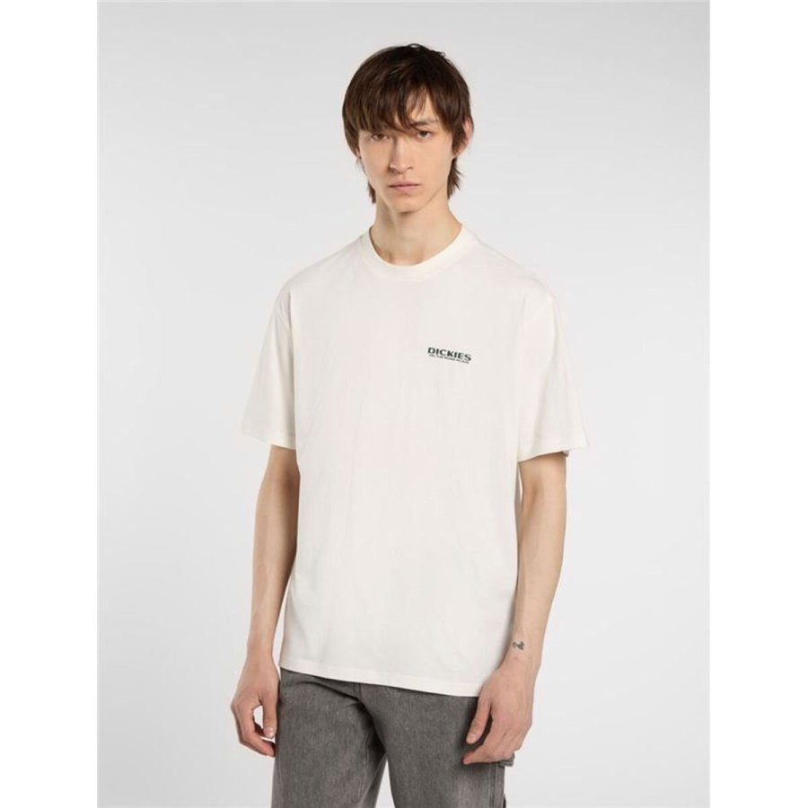 Kort�rmet T-shirt til M�nd Dickies Burns Ss Hvid #3