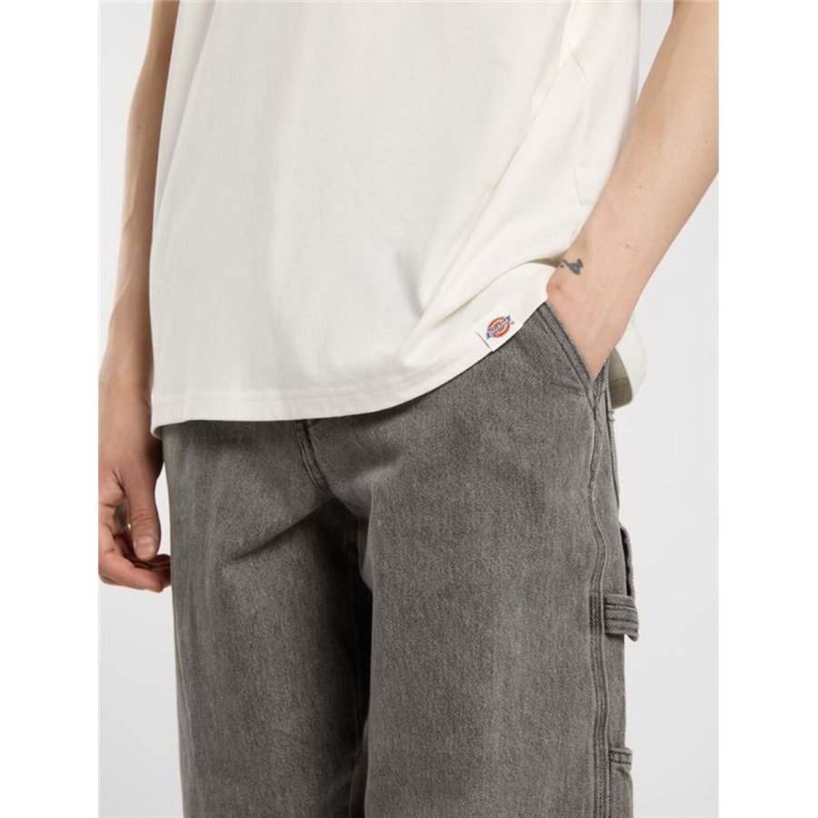 Kort�rmet T-shirt til M�nd Dickies Burns Ss Hvid #7