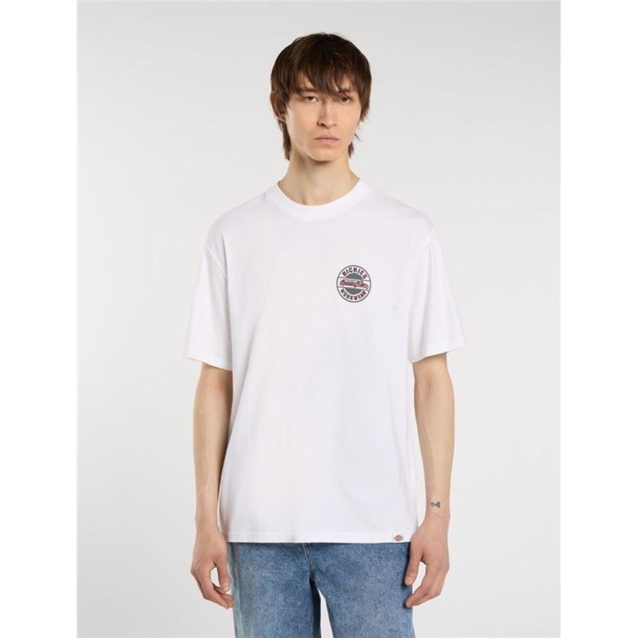 Kort�rmet T-shirt til M�nd Dickies Circle Ss Hvid #3