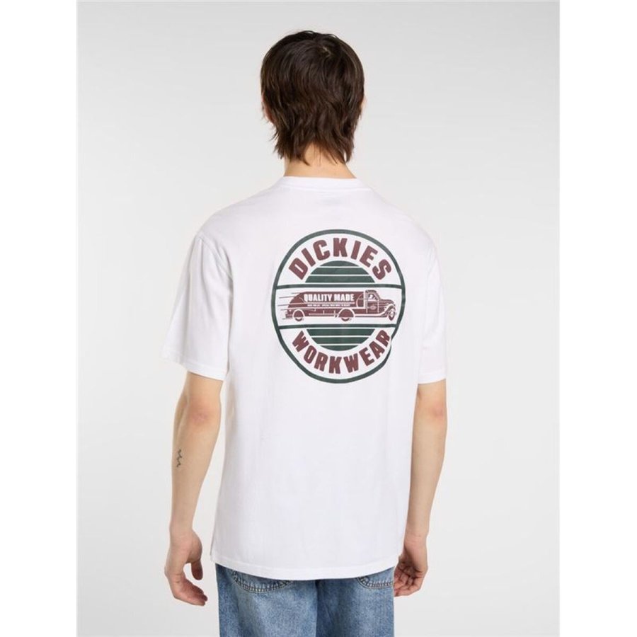 Kort�rmet T-shirt til M�nd Dickies Circle Ss Hvid #4