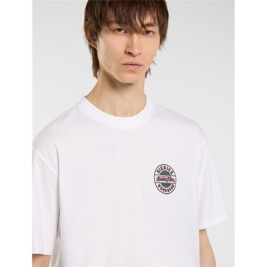 Kort�rmet T-shirt til M�nd Dickies Circle Ss Hvid #5