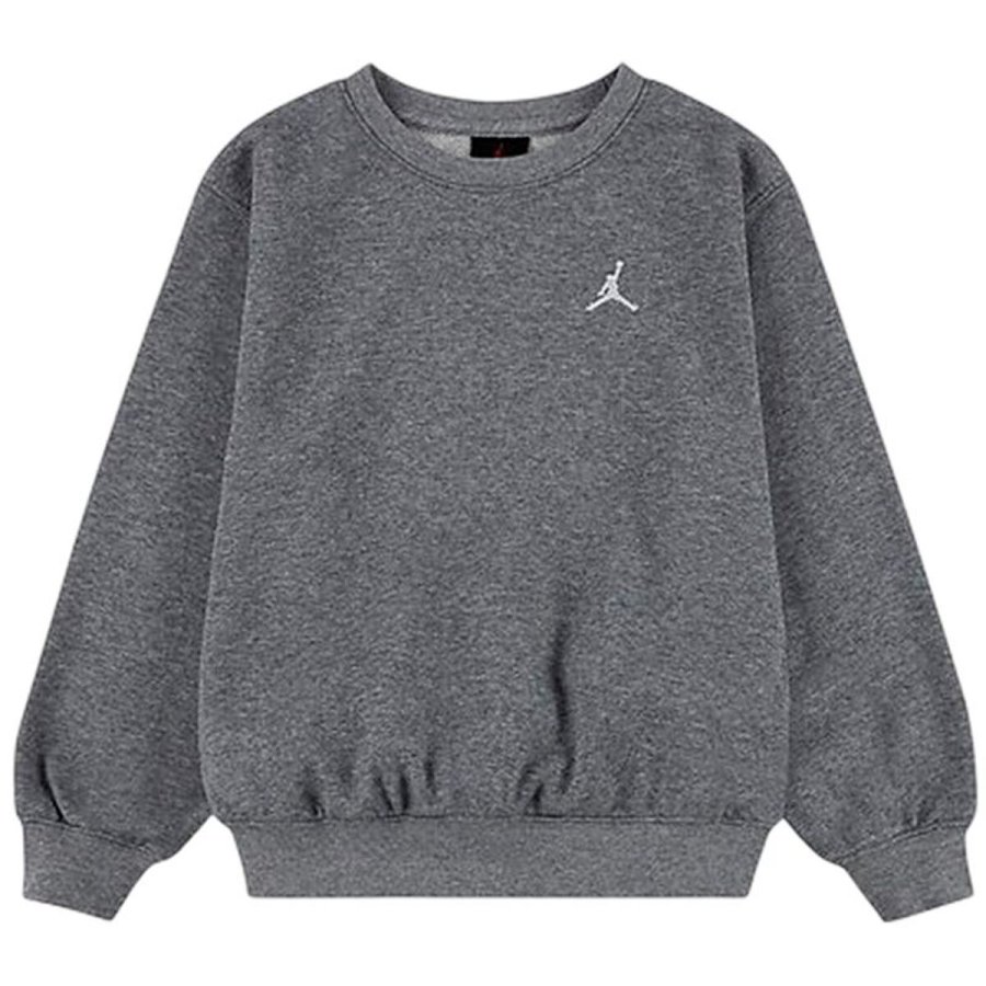 Sweatshirt uden h�tte til piger Jordan Mj Brkln Ft Crew M�rkegr� #1
