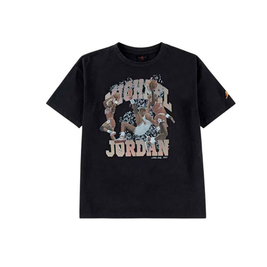 B�rne Kort�rmet T-shirt Jordan Mj Flt Ess Wsh Sort #1