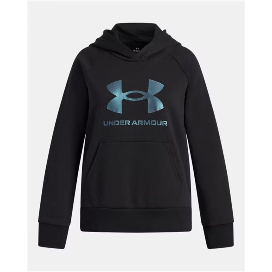 Sweatshirt med h�tte til piger Under Armour Rival Flc Shimmer Hdy Sort #2