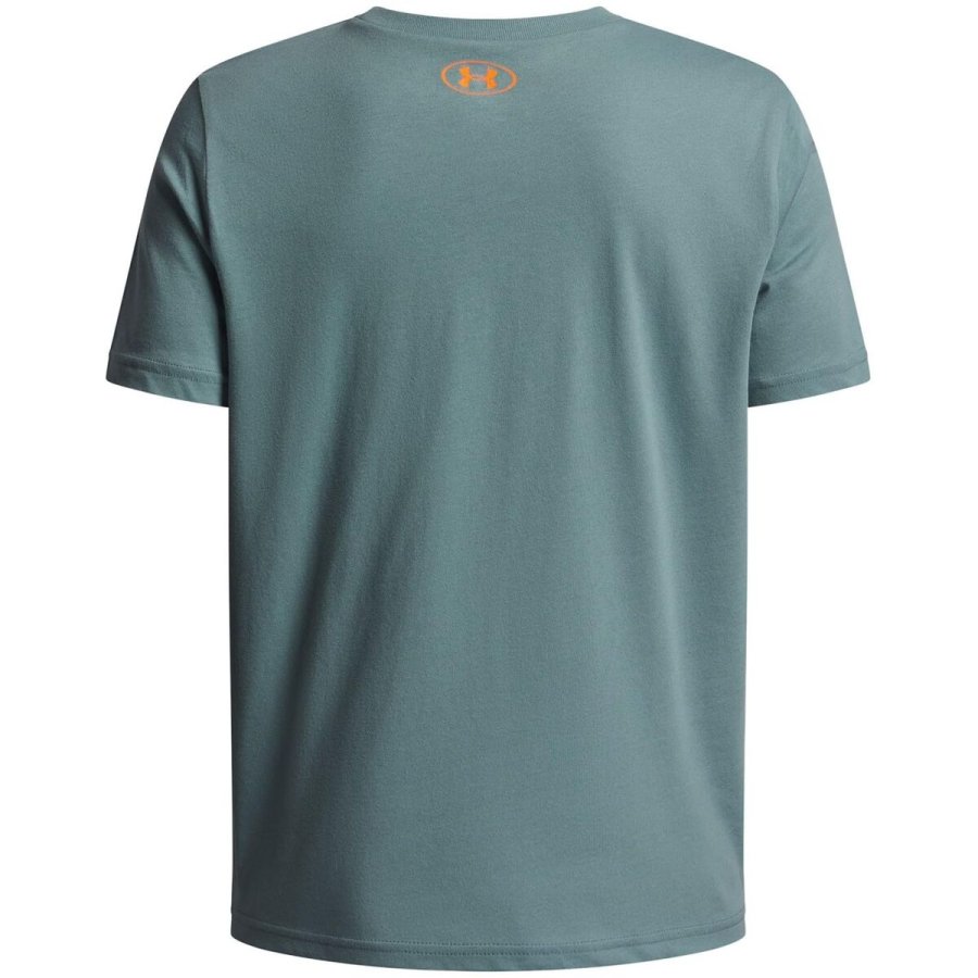 B�rne Kort�rmet T-shirt Under Armour Overlay Wm Ss Gr�n #2