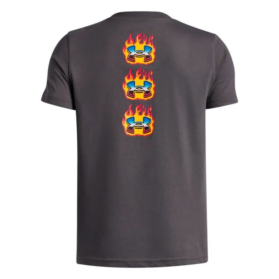 B�rne Kort�rmet T-shirt Under Armour Flame Wm Ss Gr� #2