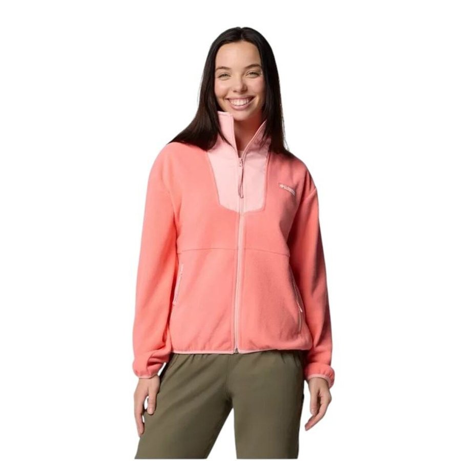 Fleecefor Columbia Sequoia Grove Full Zip Laksefarvet Dame #1