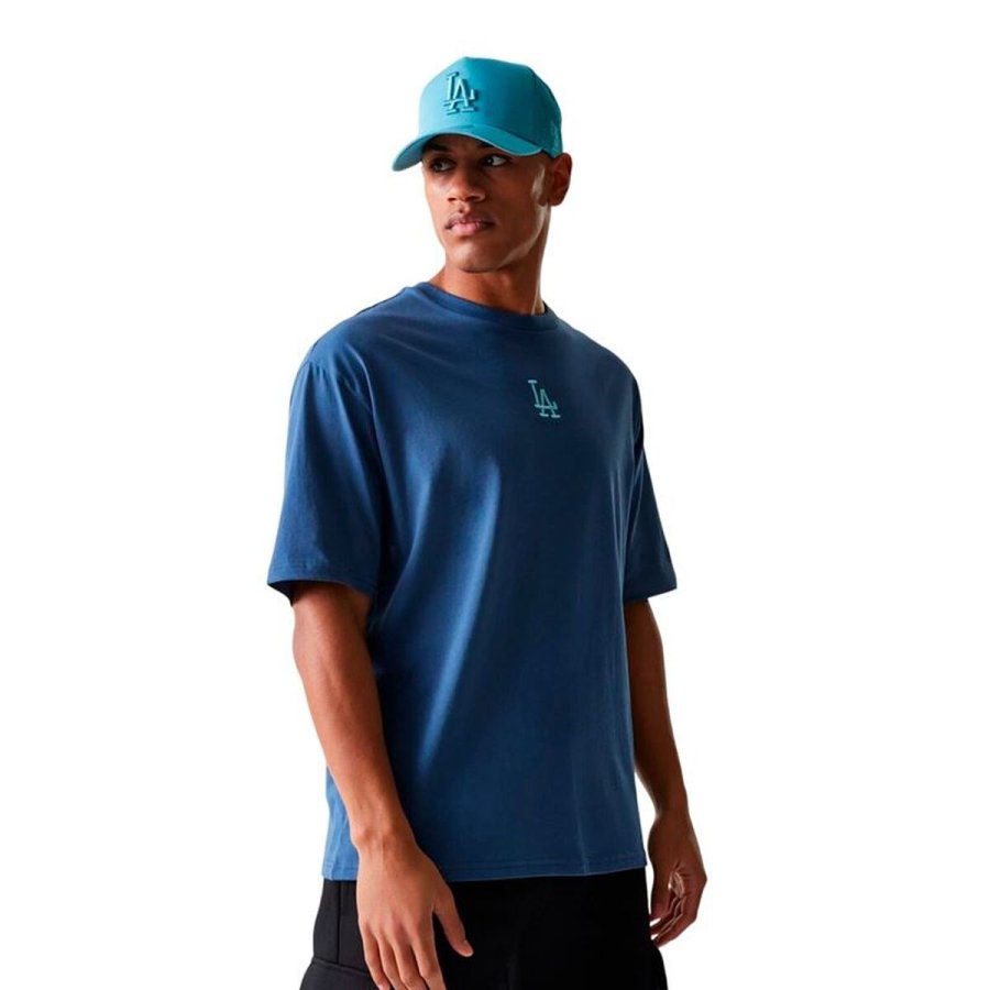Kort�rmet T-shirt til M�nd New Era 60684267 Bl� #1