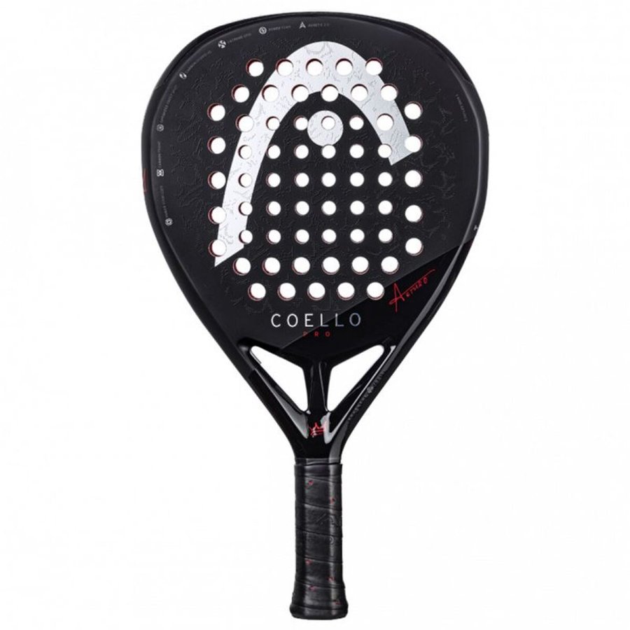 Padel bat Head Coello Pro 2025 Sort Kulfiber #1