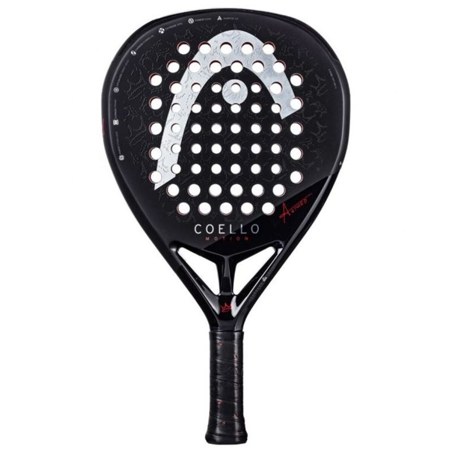 Padel bat Head Coello Motion 2025 Sort Kulfiber #1