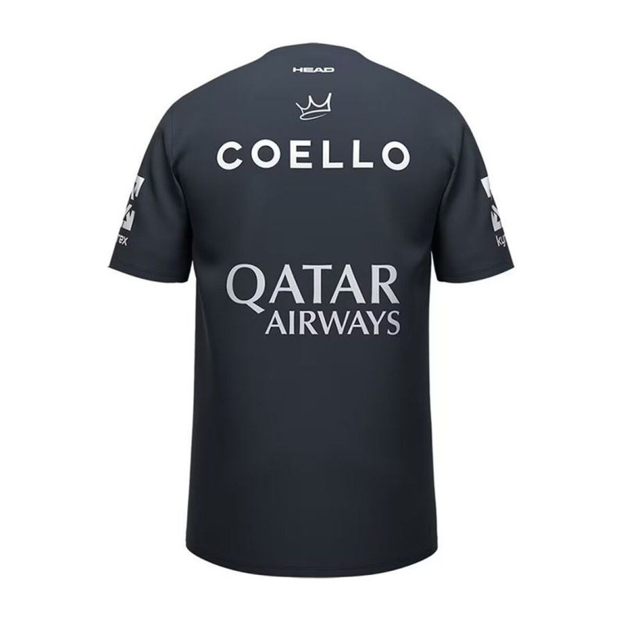 Kort�rmet T-shirt til M�nd Head Smu Arturo Coello Sponsors Summer 2025 M�rkebl� #2