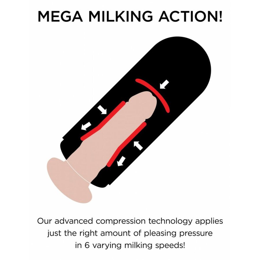 Realistisk Vibrator Pipedream Mega Milker Light #9