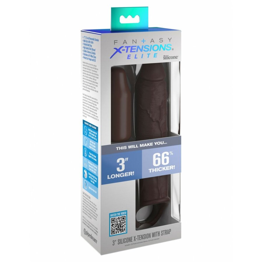 Penis cover Pipedream Fantasy X-tensions Elite Brun #3