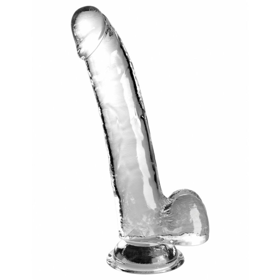 Realistisk Dildo Pipedream King Cock Clear TPE Gennemsigtig #1