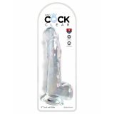 Realistisk Dildo Pipedream King Cock Clear TPE Gennemsigtig #3