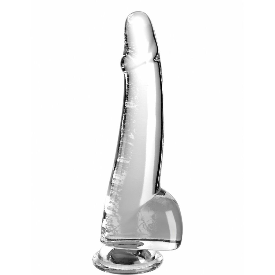 Realistisk Dildo Pipedream King Cock Clear TPE Gennemsigtig #1