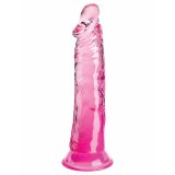 Realistisk Dildo Pipedream King Cock Clear TPE Pink #1