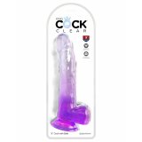 Realistisk Dildo Pipedream King Cock Clear TPE Lilla #3