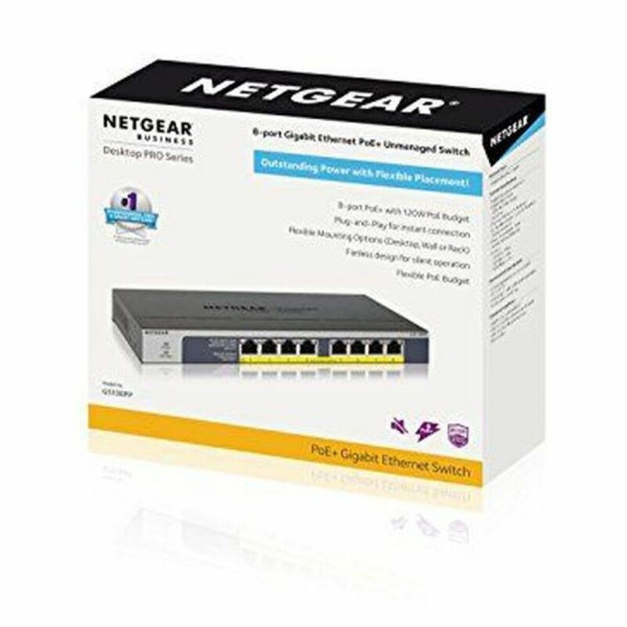 Switch til netv�rket med kontaktskab Netgear GS108PP-100EUS 16 Gbps #5