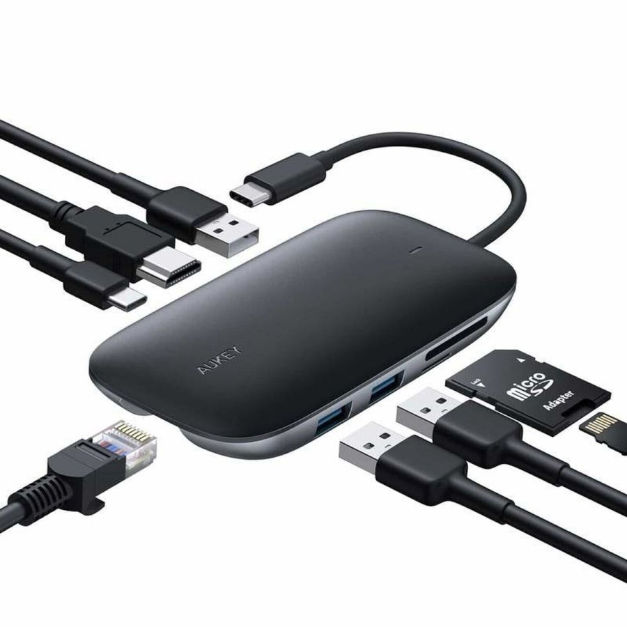 USB Hub Aukey CB-C71 Sort 100 W #2