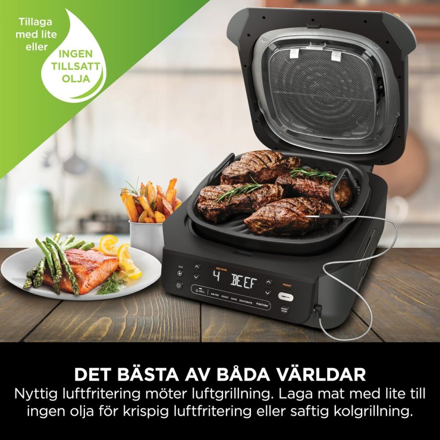 Havegrill Transportabel NINJA AG351EU 5EN1 Metal Rustfrit st�l #4