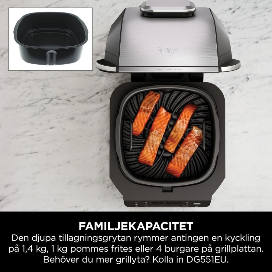 Havegrill Transportabel NINJA AG351EU 5EN1 Metal Rustfrit st�l #6