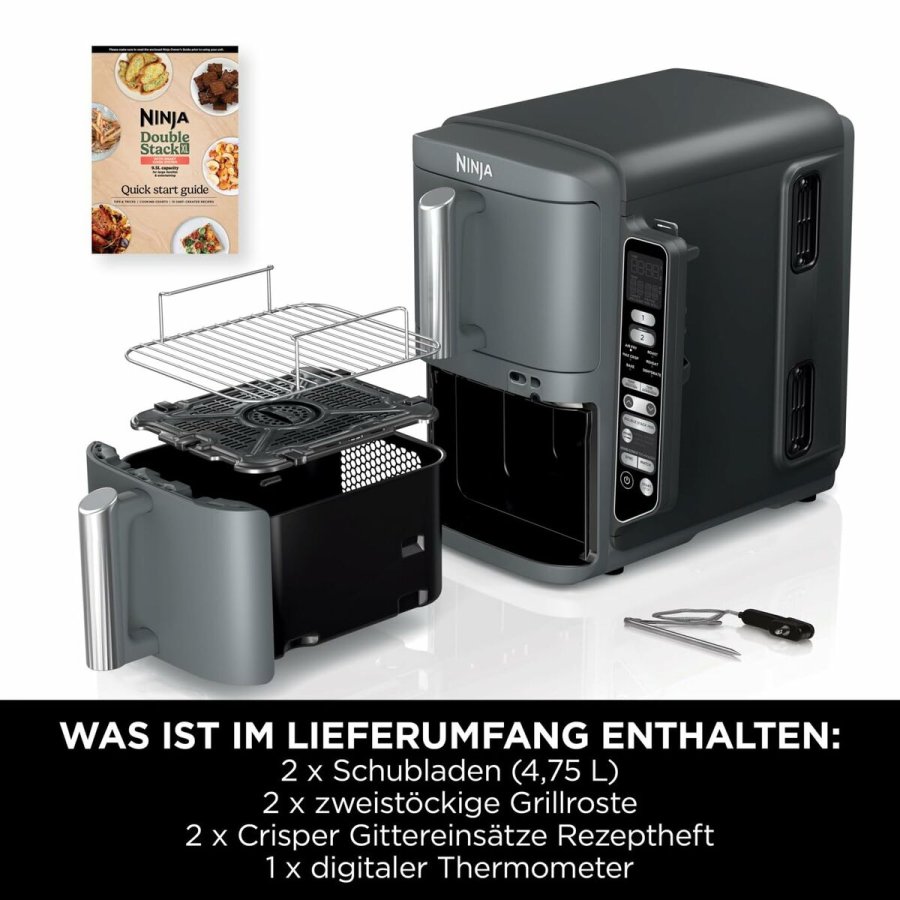 Varmluftsfrituregryde NINJA SL451EU Sort 2470 w 9,5 L #3