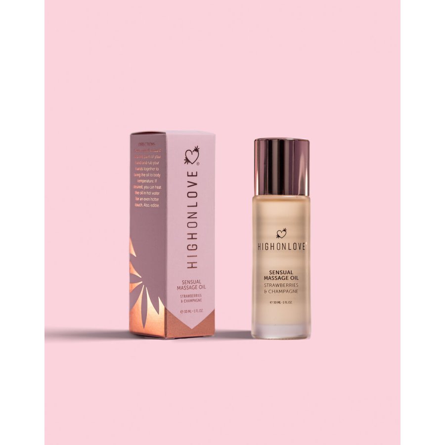 Erotisk massageolie Highonlove Jordbr Jordbr Mousserende Vin 30 ml #4