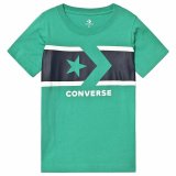 Brne Kortrmet T-shirt Converse Stripe Star Chevron  Grn #2