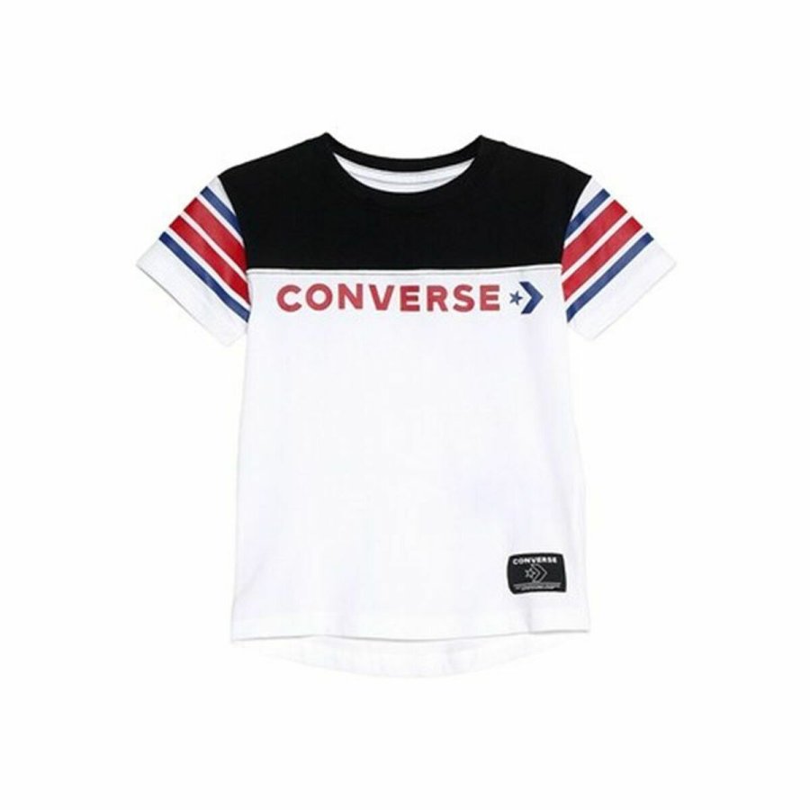 Brne Kortrmet T-shirt Converse Retro Sport Hvid #2
