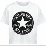 B�rne Kort�rmet T-shirt Converse Hvid #1