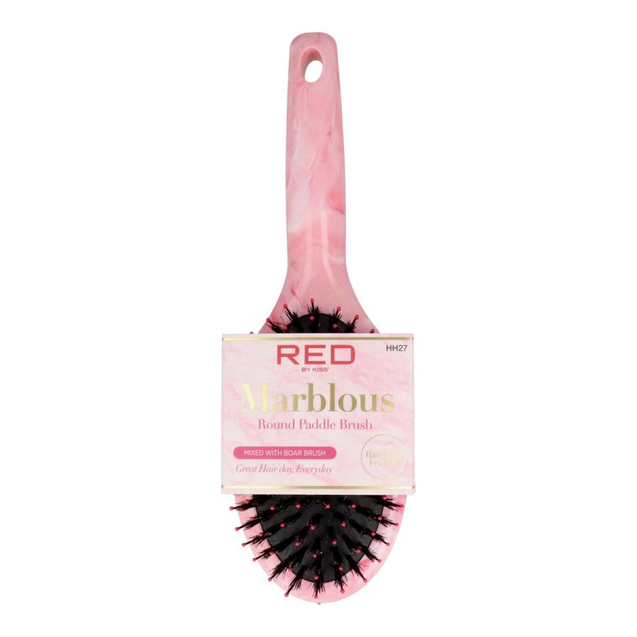 Brste til Glatning af Hret Red Kiss Kiss Marblous Pink Cirkulr #1