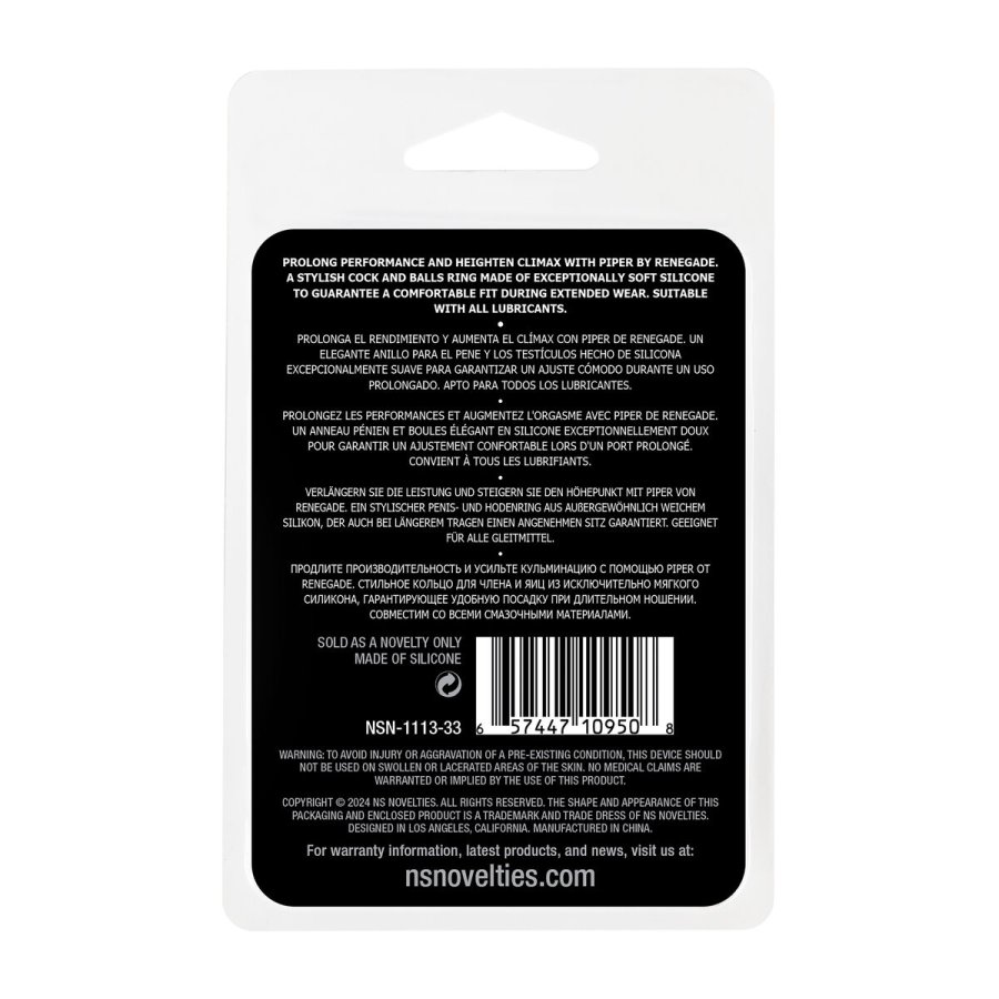 Penisringe NS Novelties Piper Sort #5