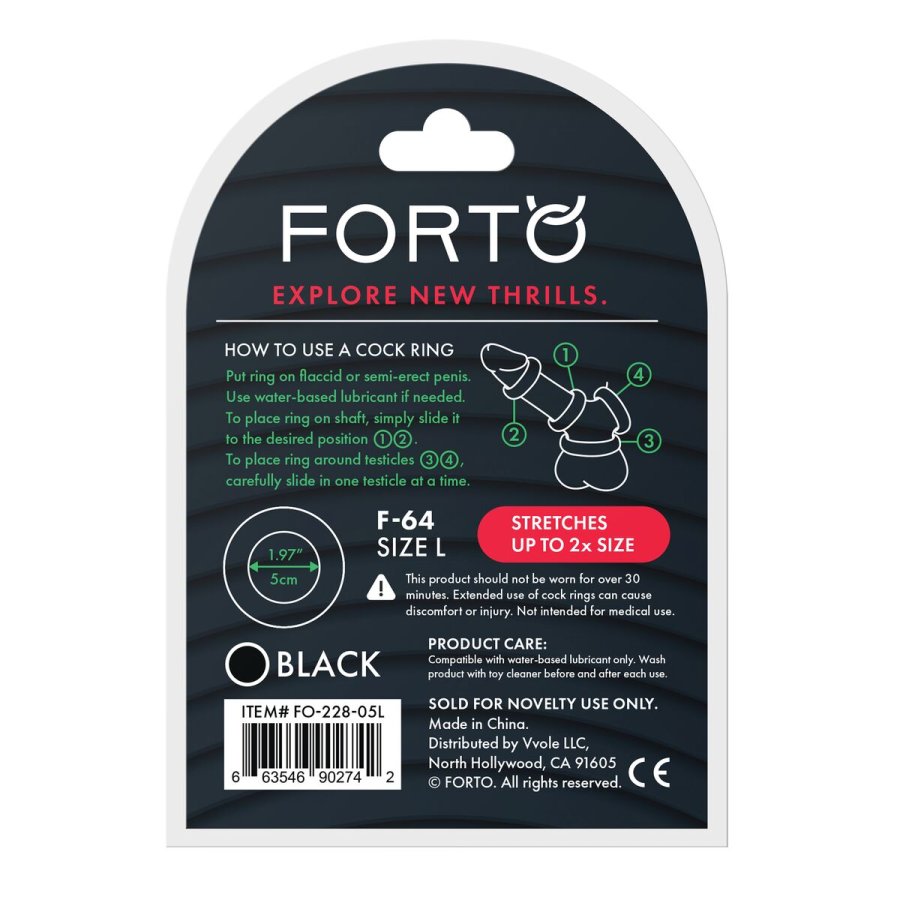 Penisringe Forto Sort L  50 mm #5