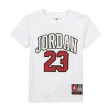 B�rne Kort�rmet T-shirt Jordan Practice Flight Hvid #1