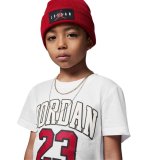B�rne Kort�rmet T-shirt Jordan Practice Flight Hvid #5