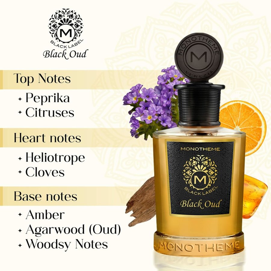 Unisex parfume Monotheme Venezia BLACK LABEL Black Oud EDP 100 ml #4