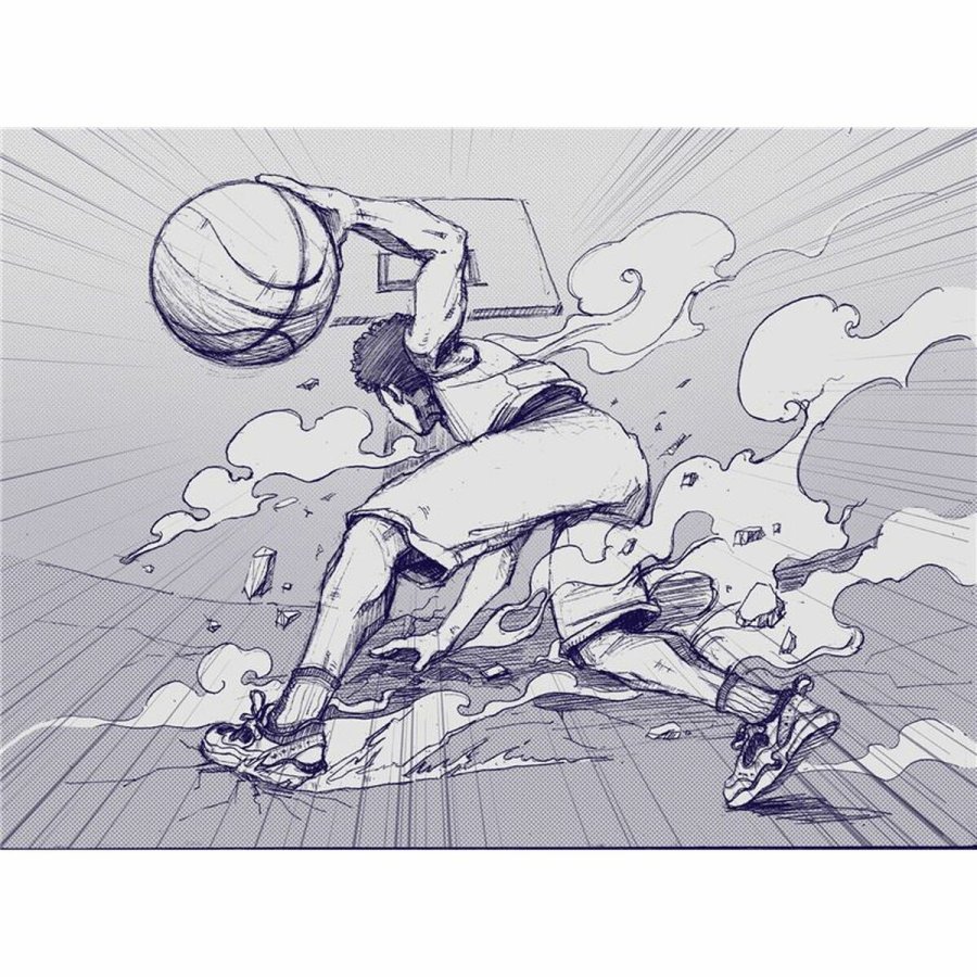 Basketball Spalding Sketch Dribble Sort Naturgummi (Strrelse 7) #2