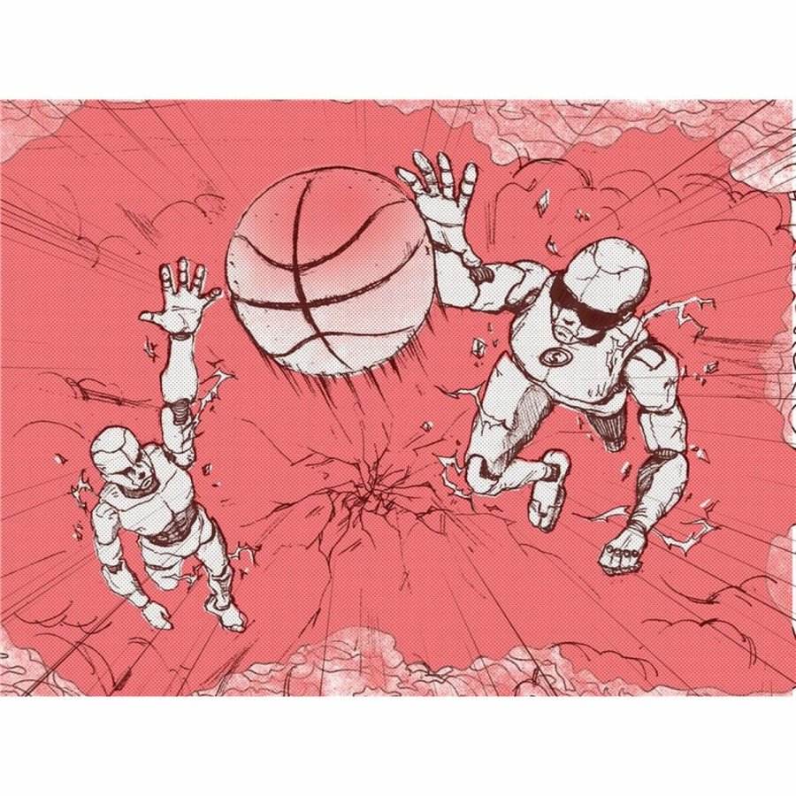 Basketball Spalding Sketch Dribble Rd Naturgummi (Strrelse 7) #3