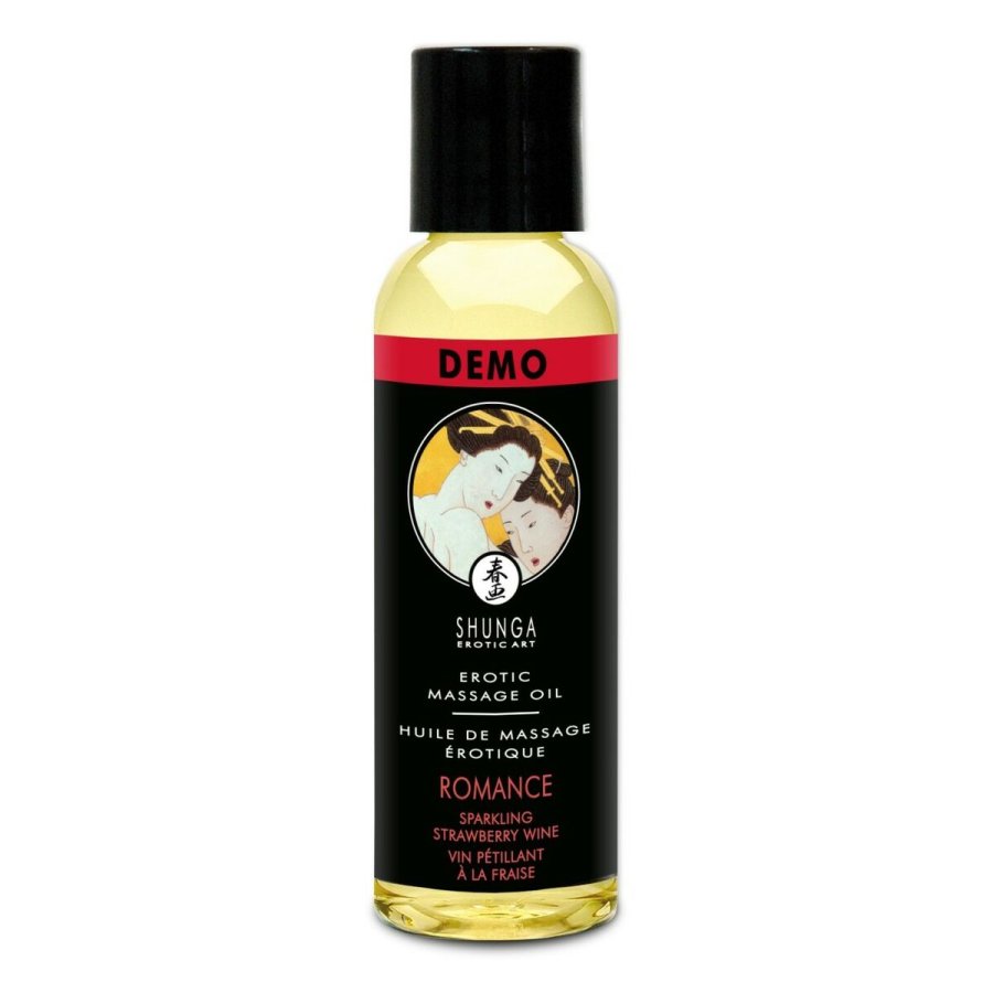 Erotisk massageolie Shunga 60 ml 100 ml Jordbr #1