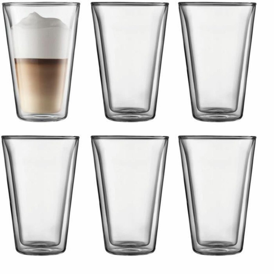 Glasst Bodum 400 ml Gennemsigtig Borosilikatglas Glat 6 Dele (6 enheder) #1