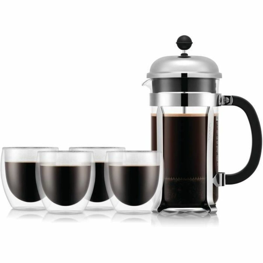 Kaffekande med stempel Bodum Gennemsigtig 1 L (8 enheder) #1