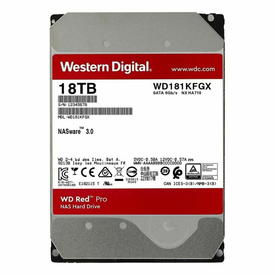 Harddisk Western Digital WD181KFGX 18TB 7200 rpm 3,5