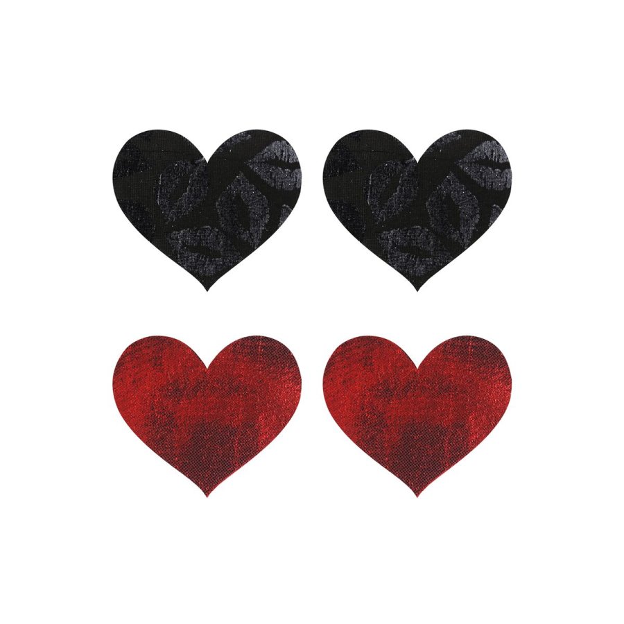 Nipple cover Peekaboo Sort Onesize Hjerter #2