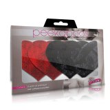 Nipple cover Peekaboo Sort Onesize Hjerter #3